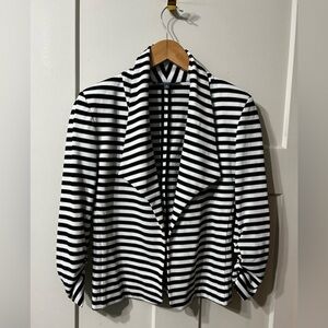 Elliott Lauren Black and White Striped Blazer